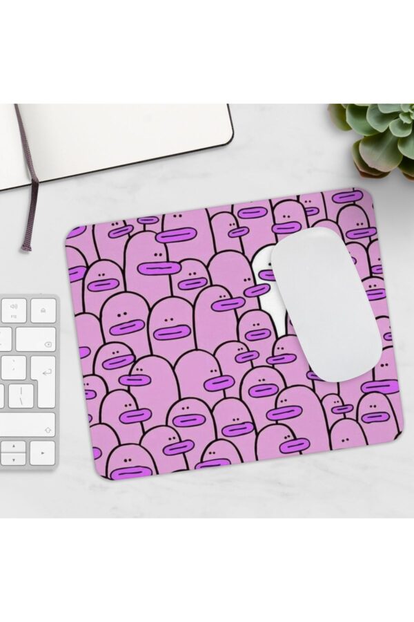 Mor Ördekler Deseni Baskılı Dikdörtgen Mousepad