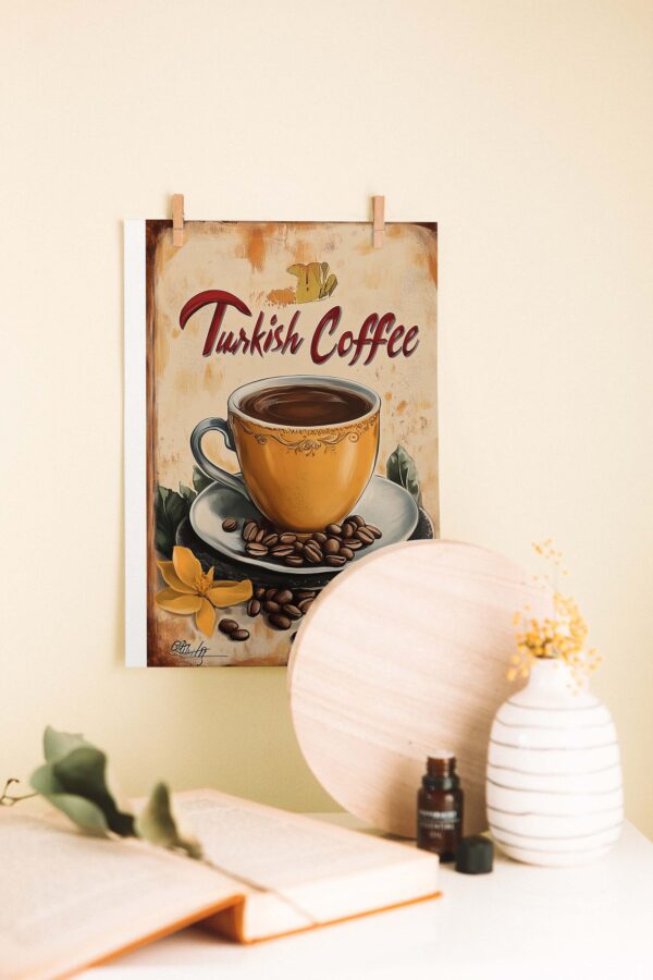 Retro Turkish Coffee – Nostaljik Ahşap Duvar Dekoru