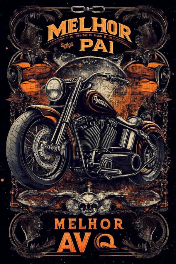 Motorcu Baba – Retro Tarz Ahşap Poster
