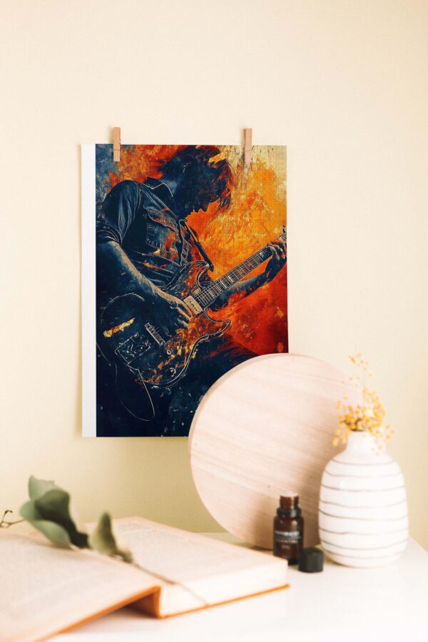 Ateşten Solo – Rock Ruhlu Ahşap Poster