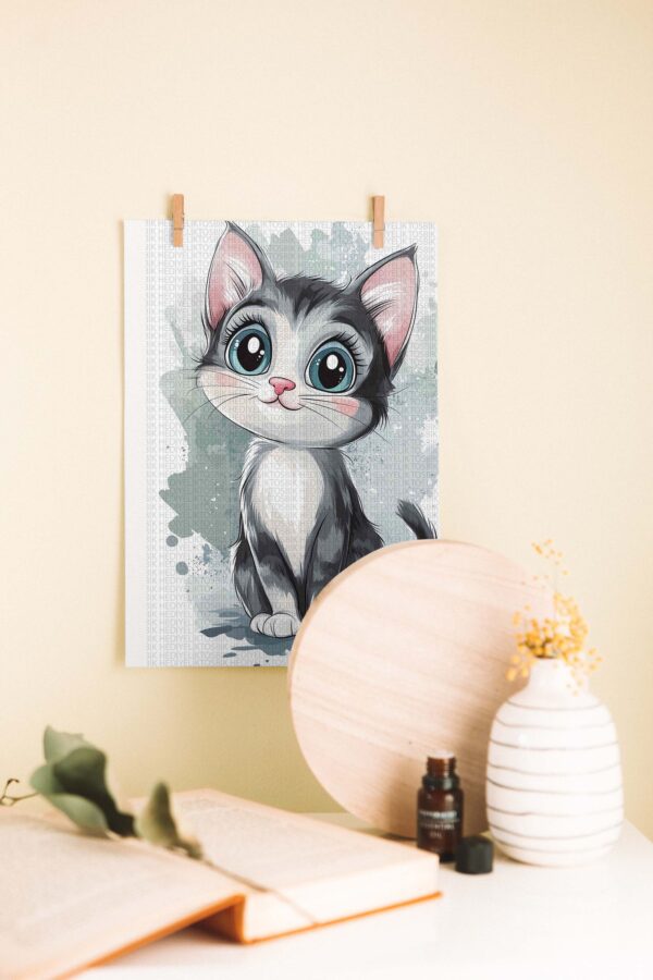 Minik Patiler – Sevimli Kedi Ahşap Poster