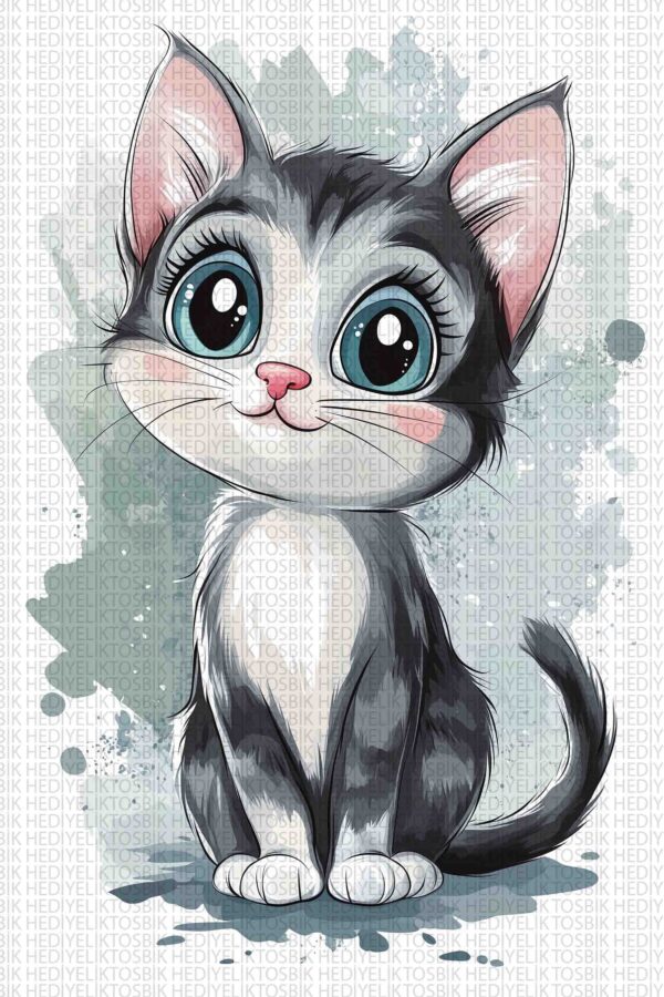 Minik Patiler – Sevimli Kedi Ahşap Poster