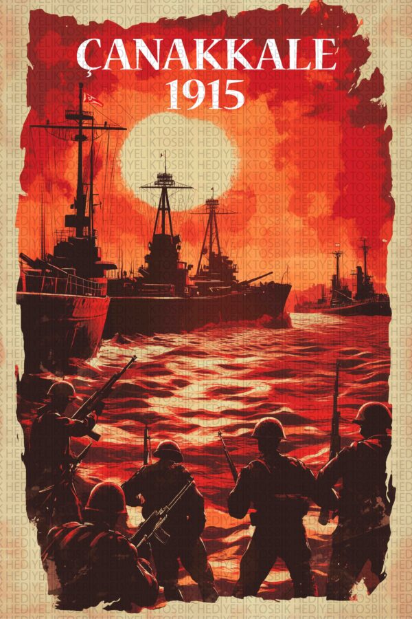 Çanakkale 1915 – Direnişin Kızıl Günü Ahşap Poster