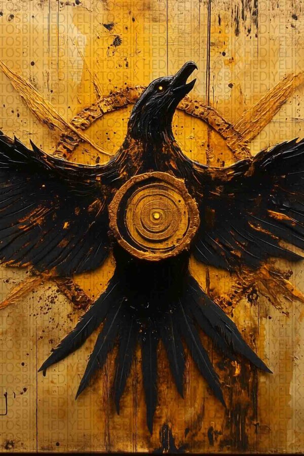 Anka’nın Uyanışı – Endüstriyel Stil Dekoratif Ahşap Poster