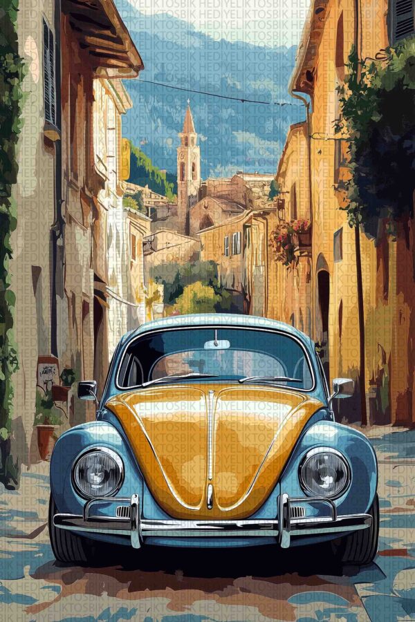 Tarihi Sokakta Vosvos – Nostaljik Ahşap Poster