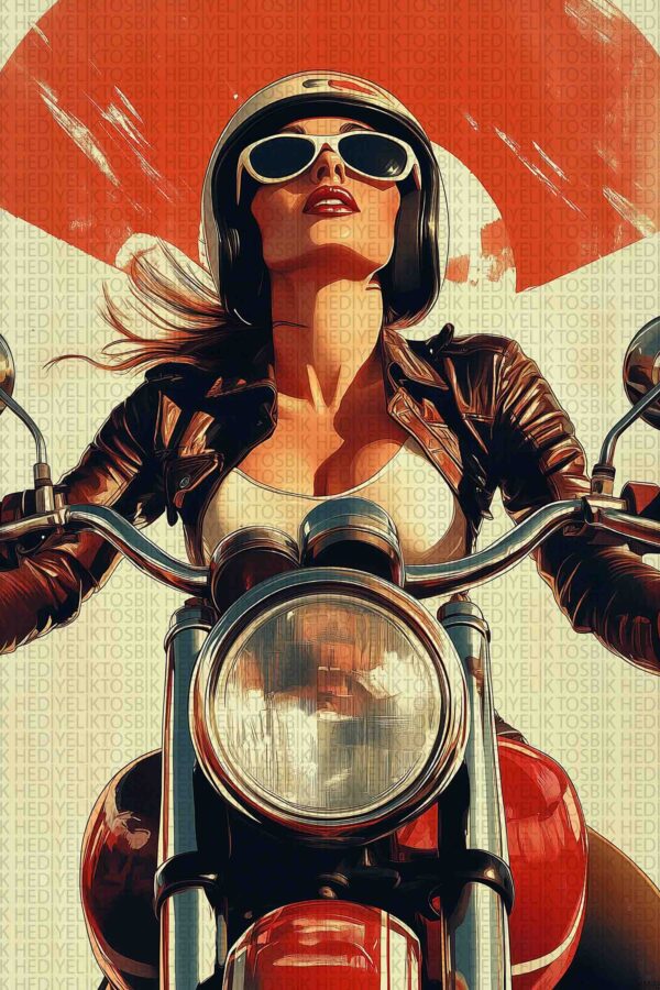 Özgürlüğün Rüzgarı – Retro Motosiklet Temalı Ahşap Poster