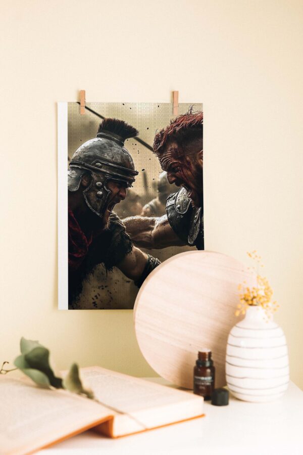 Gladyatörlerin Çarpışması – Tarihi Epik Savaş Ahşap Poster