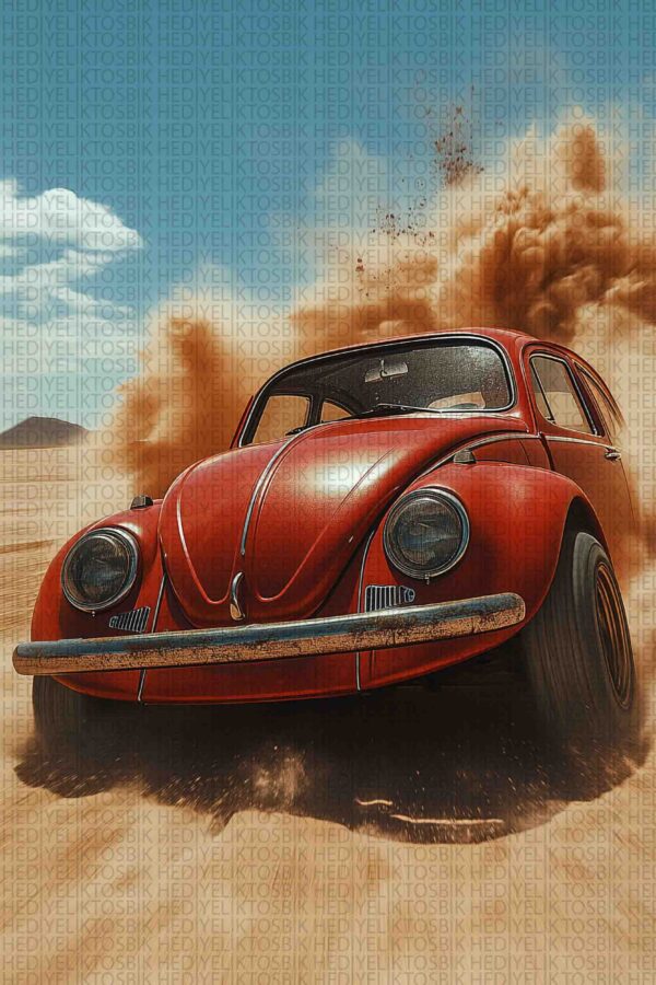 Çöl Rüzgarı – Vosvos Temalı Retro Ahşap Poster