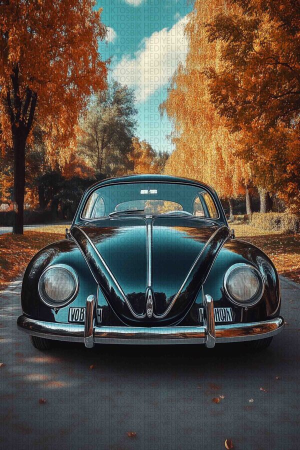 Sonbaharda Vosvos – Nostaljik Ahşap Poster