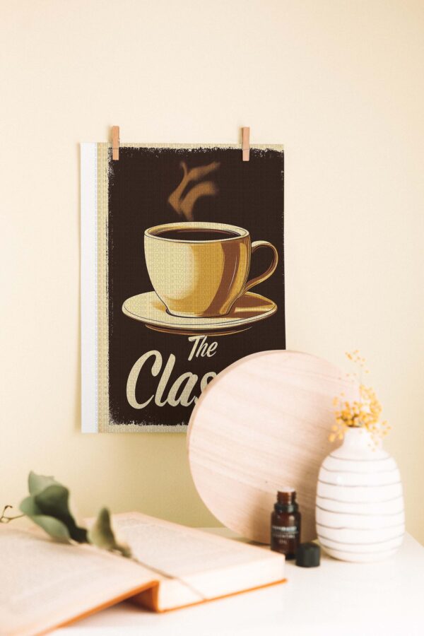 The Classic – Retro Kahve Temalı Ahşap Poster