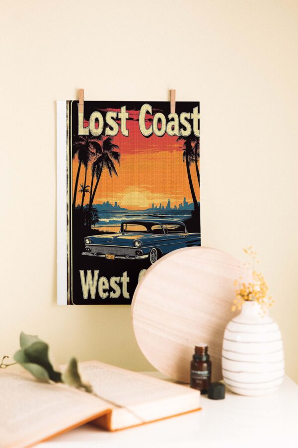 Lost Coast Retro Ahşap Poster