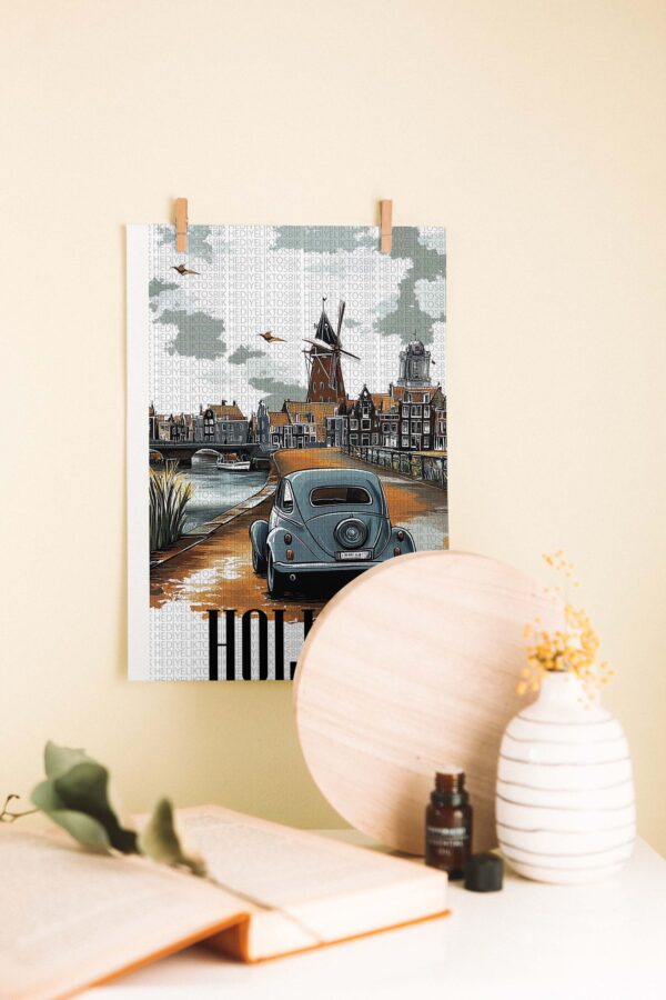 Holland Retro Ahşap Poster