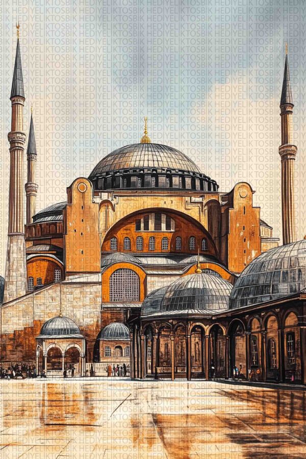 Ayasofya İstanbul Ahşap Poster – Vintage Dekor