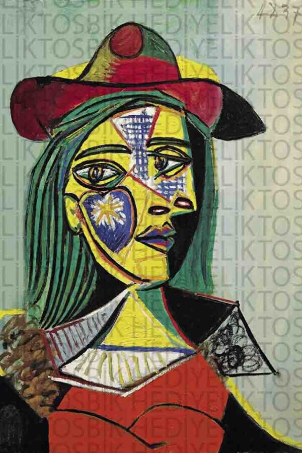 Şapkalı ve Kürklü Yakalı Kadın – Picasso