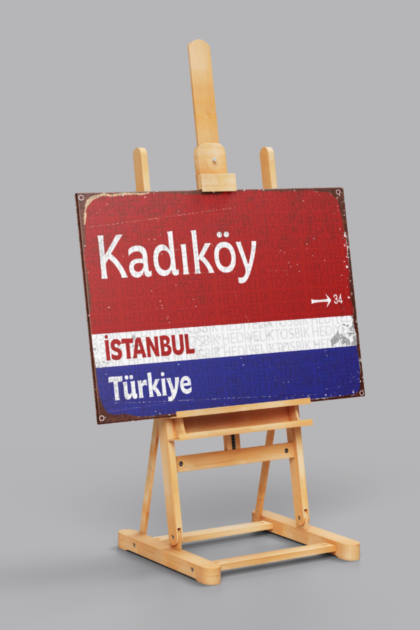 Kadıköy İstanbul Retro Tasarım Dekoratif Ahşap Poster