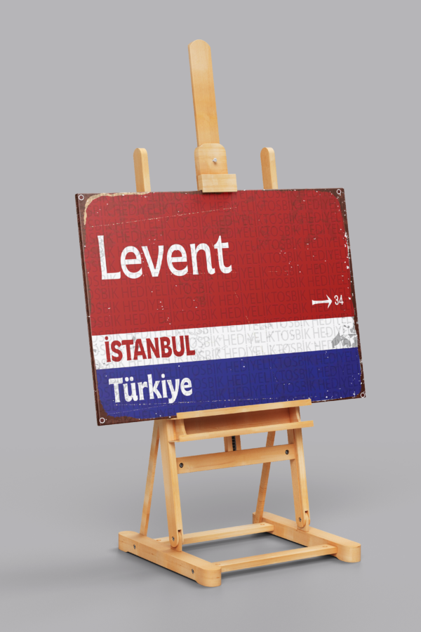 Levent İstanbul Tabela Tasarımlı Dekoratif Ahşap Poster