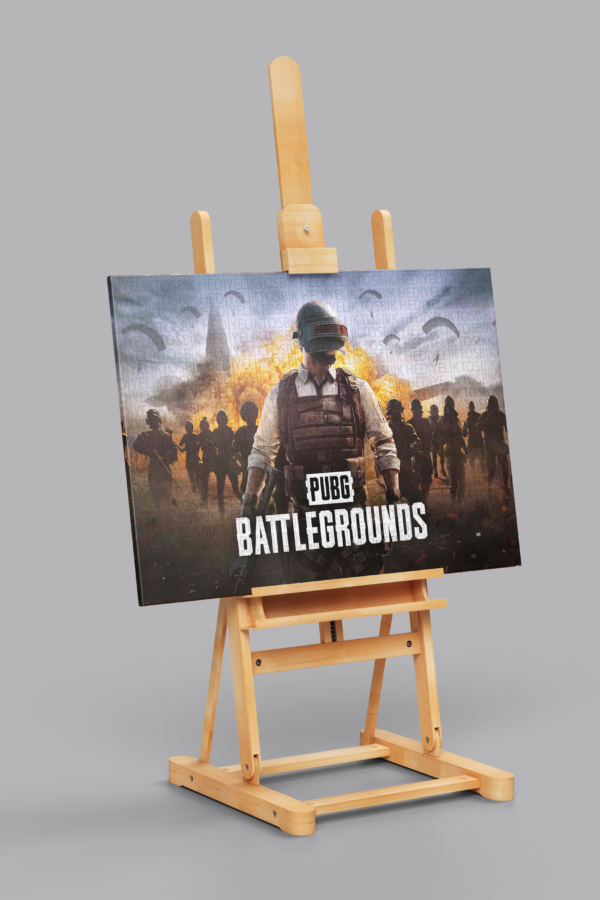 PUBG Battlegrounds – Oyun Temalı Aksiyon Ahşap Poster