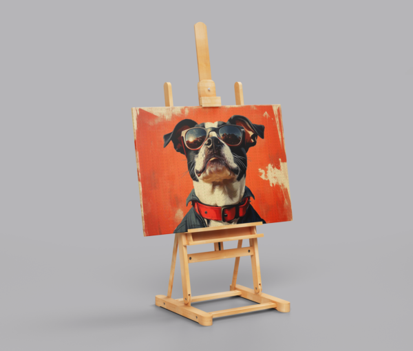 Cool Köpek – Gözlüklü Şık Tarzda Dekoratif Ahşap Poster