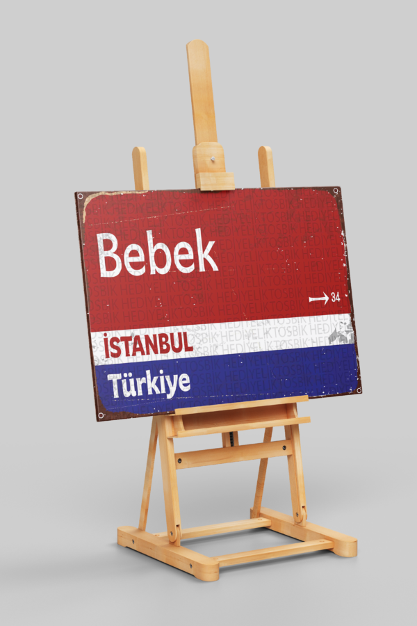 Bebek – İstanbul Plaka Tasarımlı Retro Ahşap Poster
