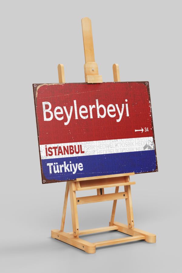 Beylerbeyi İstanbul Retro Ahşap Duvar Posteri