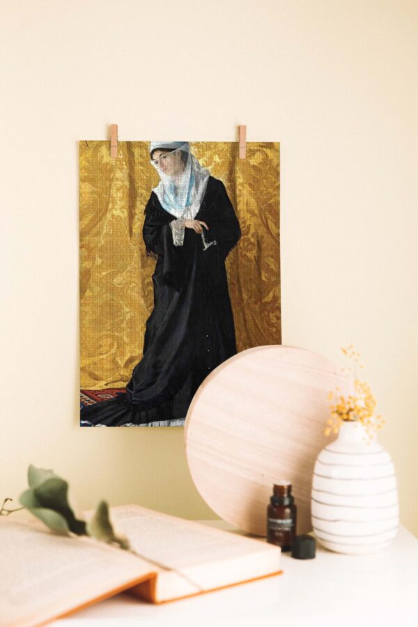 Osmanlı Kadını – Osman Hamdi Bey Sanatsal Ahşap Poster