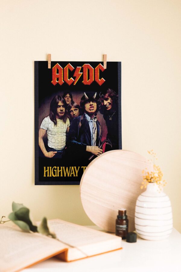 AC/DC – Highway to Hell Albüm Kapağı Ahşap Poster
