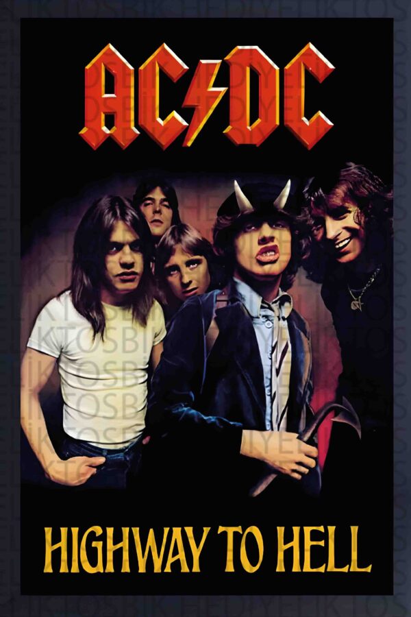 AC/DC – Highway to Hell Albüm Kapağı Ahşap Poster