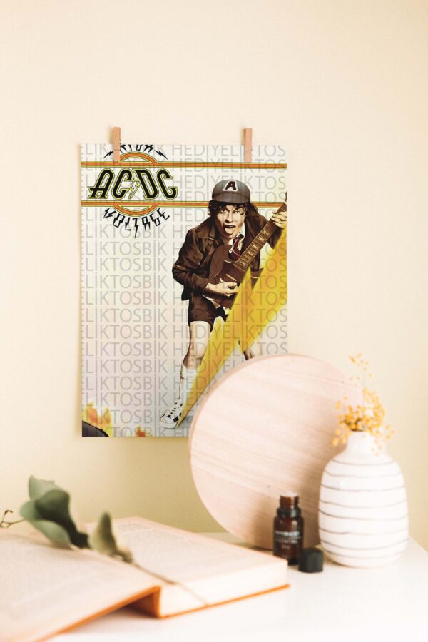 AC/DC – High Voltage Albüm Kapağı Ahşap Poster