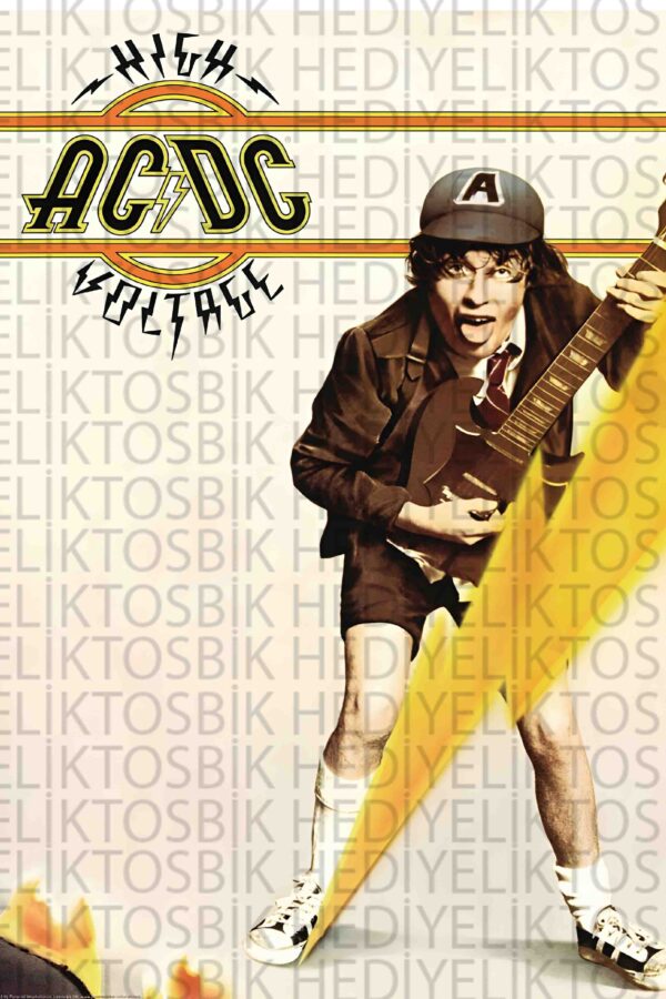 AC/DC – High Voltage Albüm Kapağı Ahşap Poster