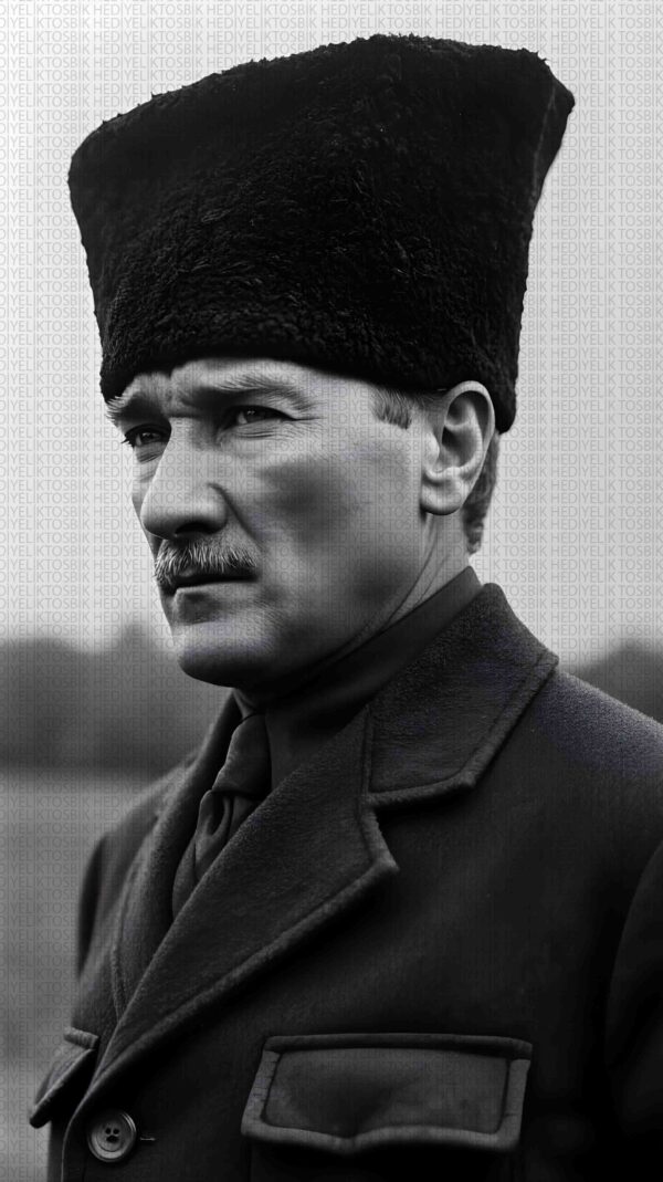 Mustafa Kemal Atatürk – Realist Portre Ahşap Poster