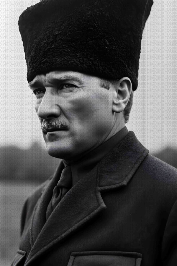 Mustafa Kemal Atatürk – Realist Portre Ahşap Poster
