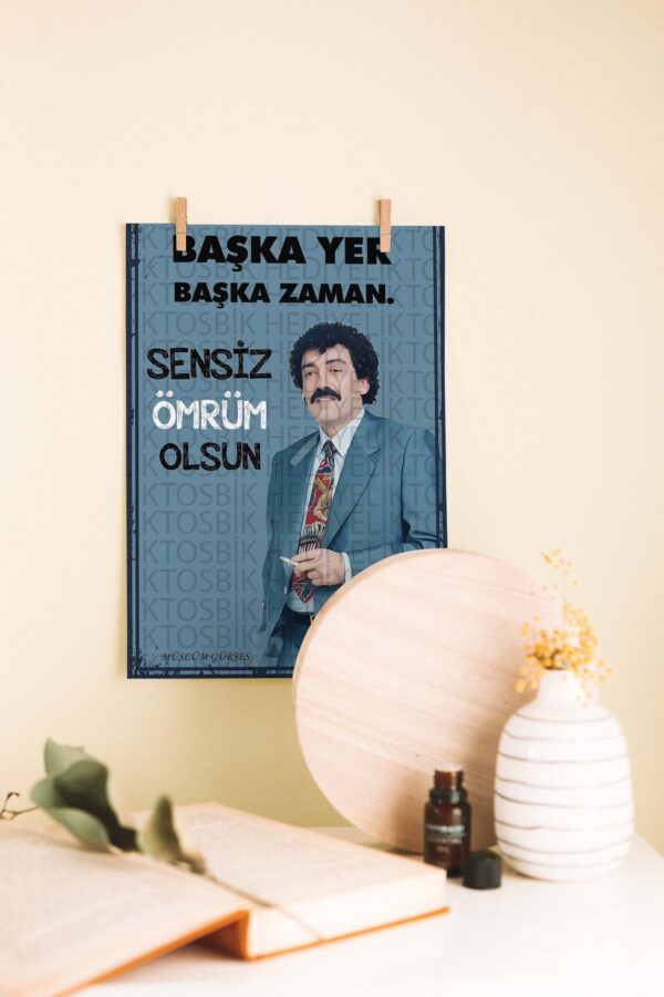 Müslüm Gürses – Sensiz Ömrüm Olsun Retro Ahşap Poster