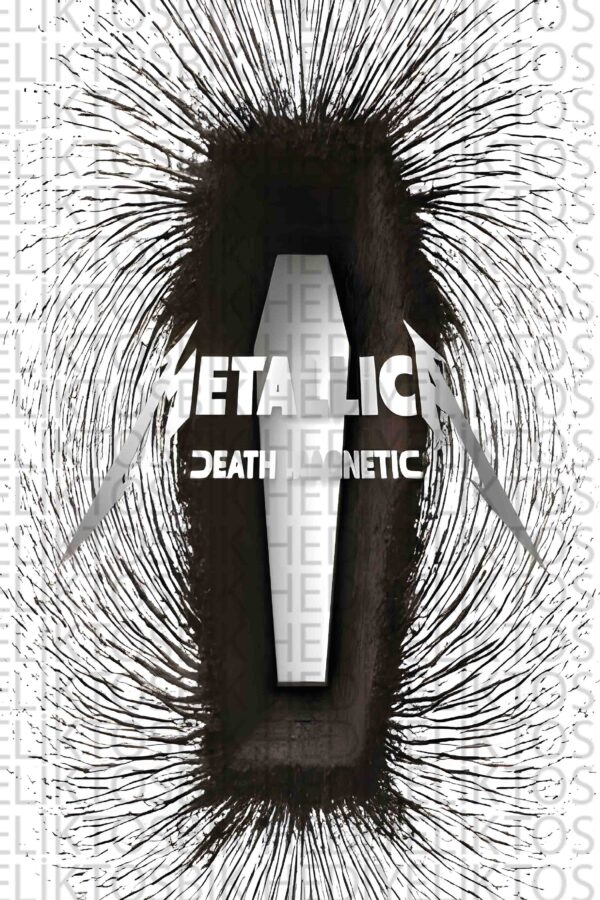 Metallica – Death Magnetic Albüm Kapak Tasarımlı Ahşap Poster