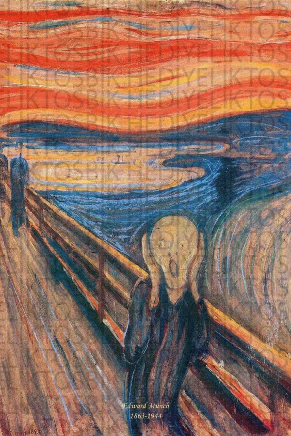The Scream – Edvard Munch İkonik Sanat Eseri Ahşap Poster