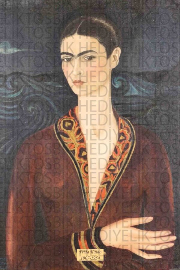 Frida Kahlo Portresi – Sanat Temalı Ahşap Poster