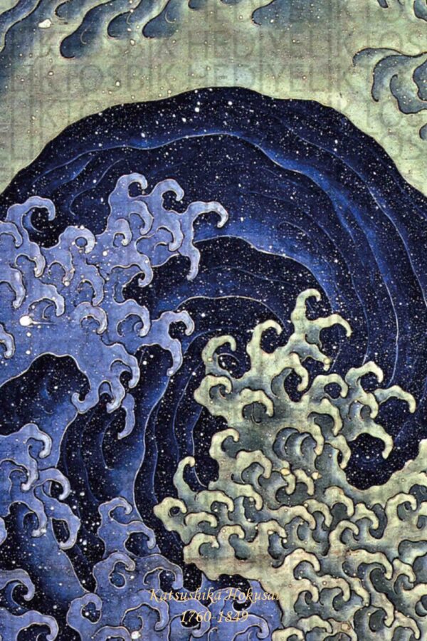 Katsushika Hokusai Dalga Desenli Japon Sanatı Ahşap Poster