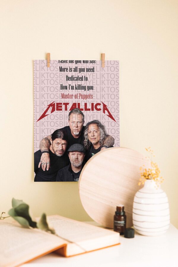 Metallica – Master of Puppets Sözlü Ahşap Poster