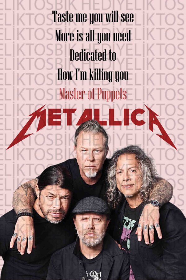Metallica – Master of Puppets Sözlü Ahşap Poster