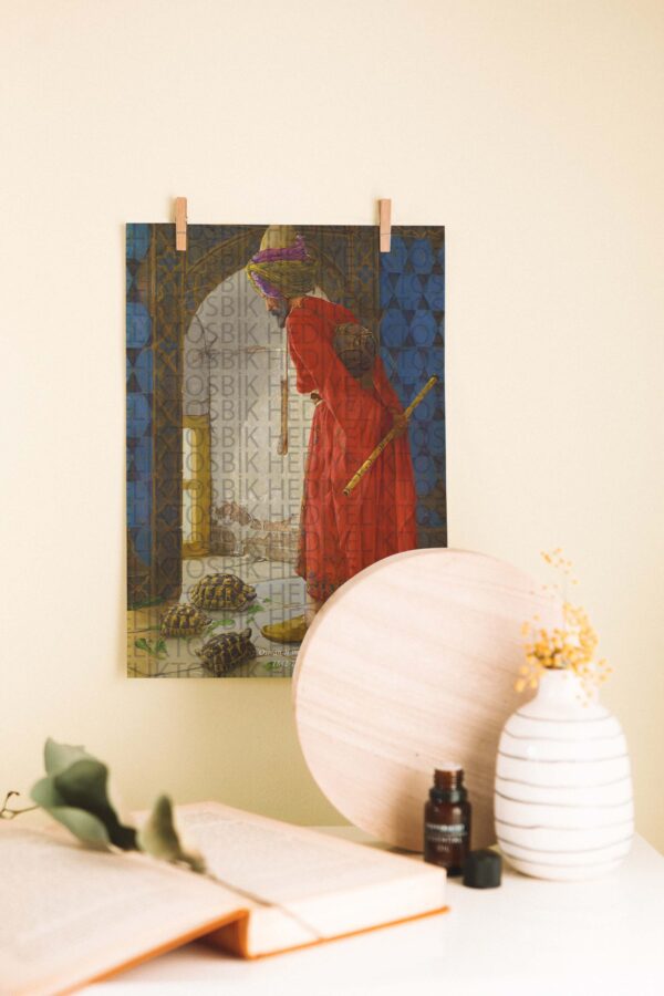 Kaplumbağa Terbiyecisi – Osman Hamdi Bey Ahşap Poster