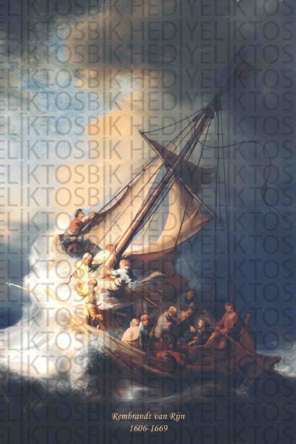Rembrandt – Fırtınadaki Tekne (The Storm on the Sea of Galilee) Ahşap Poster