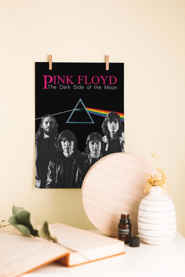 Pink Floyd – The Dark Side of the Moon Albüm Temalı Ahşap Poster