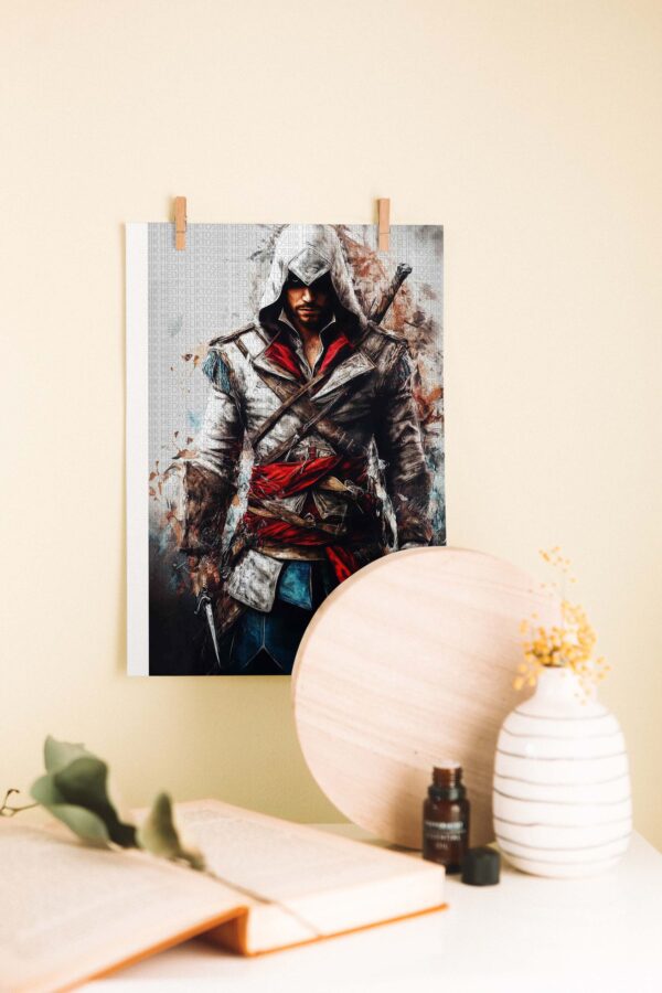 Suikastçı – Assassin’s Creed Temalı Dijital Sanat Ahşap Poster