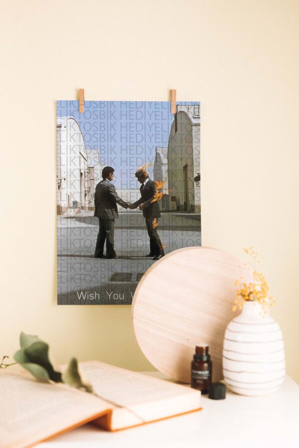 Pink Floyd Wish You Were Here – Rock Nostalji Klasiği Ahşap Poster