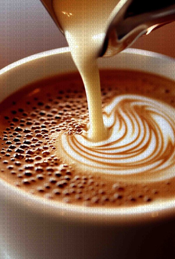 Kahve Sanatı – Kremalı Espresso Detaylı Ahşap Poster