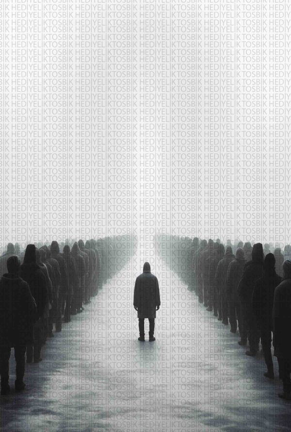 Yalnızlık Koridoru – Minimalist Anlam Yüklü Ahşap Poster