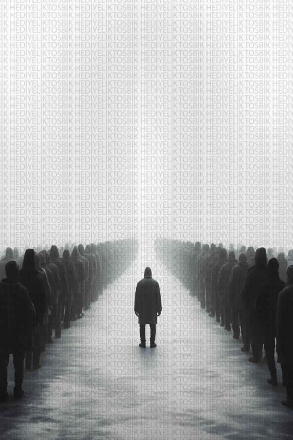 Yalnızlık Koridoru – Minimalist Anlam Yüklü Ahşap Poster