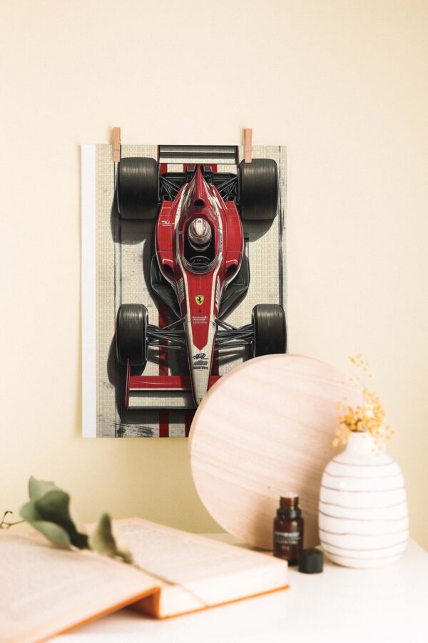 Ferrari Formula 1 – Kırmızı Hız Makinesi Ahşap Poster