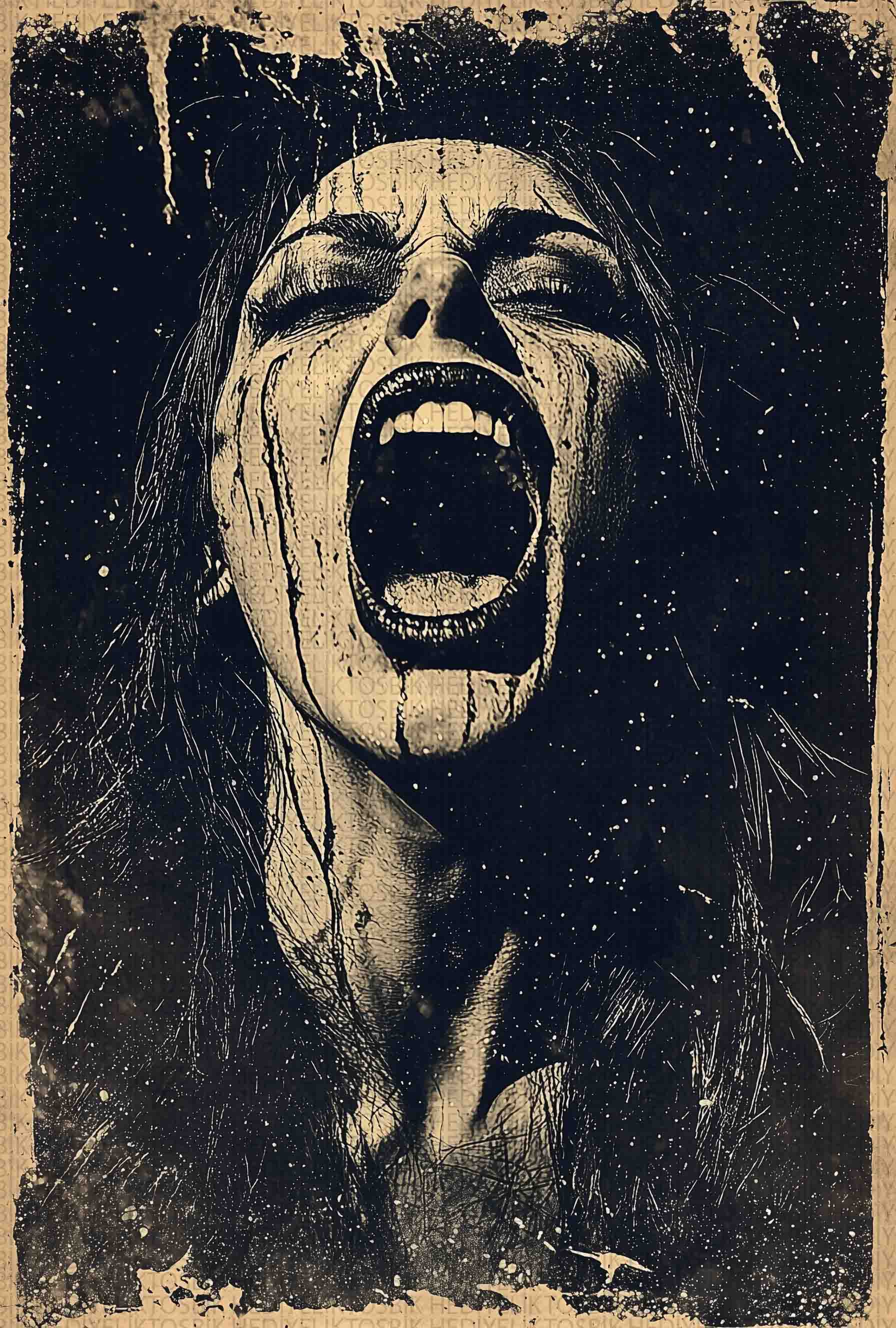 Çığlık – İsyanın Yüzü Ahşap Poster