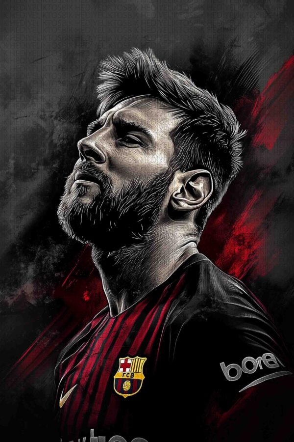 Lionel Messi Barcelona Temalı Ahşap Poster