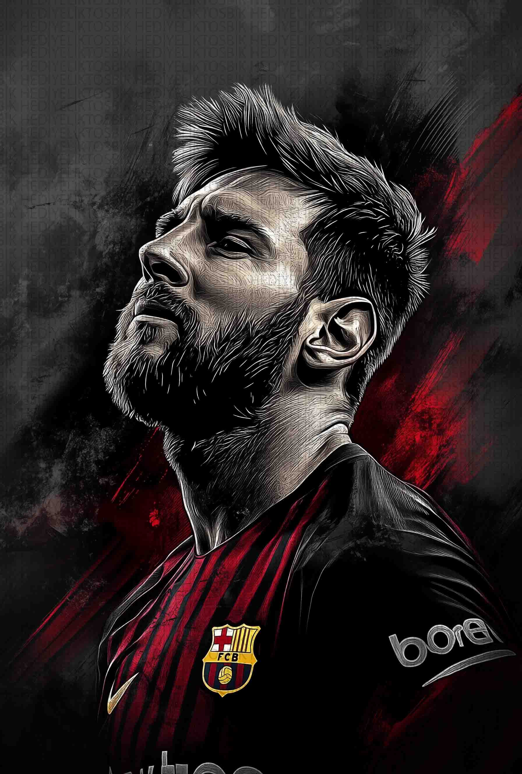 Lionel Messi Barcelona Temalı Ahşap Poster